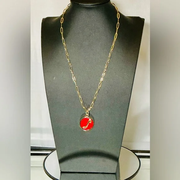 Christian Louboutin Gold Charm W/Necklace on 18K Gold 925 Chain – Italy | Boxed - Picture 5 of 8